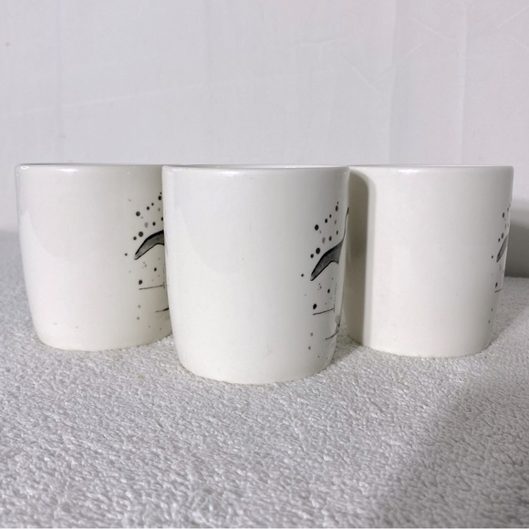 Casa Signature White Grey Ceramic Penguin Mugs X3 - Picture 7 of 10